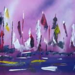 Painting titled "L'armada 4" by Pascal Koza, Original Artwork, Acrylic Mounted on Wood Stretcher frame