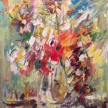 Painting titled "vaso di fiori" by Primo Canepari, Original Artwork, Acrylic