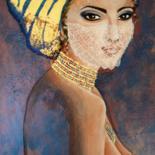 Painting titled "PRINCESSE DU DESERT" by K.Provent, Original Artwork, Acrylic