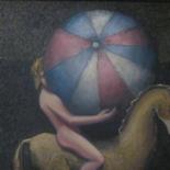 Pittura intitolato "Мальчик с мячиком.." da Sergei Bogoliubov, Opera d'arte originale, Olio