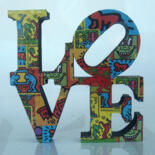 Sculpture titled "PyB - Love keith ha…" by Pyb, Original Artwork, Resin