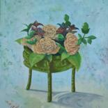 Painting titled "Flowers" by Qusay Alawami, Original Artwork, Oil