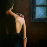 Painting titled "Girl" by Nela Radomirovic, Original Artwork, Oil