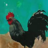 "Black Rooster" başlıklı Tablo Anna Radis (Anna Radis Art) tarafından, Orijinal sanat, Akrilik