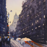 Peinture intitulée "New York_2022_04" par Rajan Dey, Œuvre d'art originale, Aquarelle