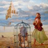 Ζωγραφική με τίτλο "My Fair Lady" από Rakhmet Redzhepov, Αυθεντικά έργα τέχνης, Λάδι Τοποθετήθηκε στο Ξύλινο φορείο σκελετό