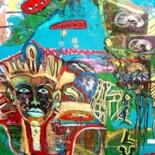 Painting titled "Tutankamon" by Raluca Cirti, Original Artwork, Oil