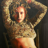 Картина под названием "relistic young woma…" - Raphael Perez, Подлинное произведение искусства, Акрил