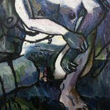 Peinture intitulée "man and woman expre…" par Raphael Perez, Œuvre d'art originale, Huile