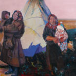 Painting titled "North women" by Nikolai Korobeinikov, Original Artwork, Oil