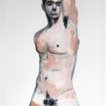 Ζωγραφική με τίτλο "Male Nude" από Ray Johnstone, Αυθεντικά έργα τέχνης