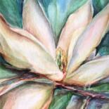 Painting titled ""Magnolia"#3" by Reda Pinchera, Original Artwork, Watercolor