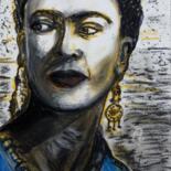 Malerei mit dem Titel "Frida Kahlo" von Regina Kehrer, Original-Kunstwerk, Pastell