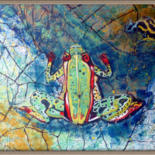 Painting titled "Pfeilgift-Frosch" by Renate Kock, Original Artwork, Acrylic