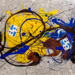 Peinture intitulée "- The Winning Hand…" par Retne, Œuvre d'art originale, Émail