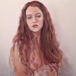 Painting titled "Botticelli Julia" by Richard Ferguson, Original Artwork, Pastel