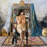 Ζωγραφική με τίτλο "Still Life with Fig…" από Richard Ferguson, Αυθεντικά έργα τέχνης, Λάδι Τοποθετήθηκε στο Ξύλινο φορείο σ…
