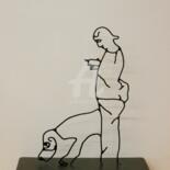Скульптура под названием "L'homme semblable à…" - Richard Paquette, Подлинное произведение искусства, Металлы