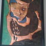 Peinture intitulée "" Des visages et ..…" par Riquet Faure, Œuvre d'art originale, Autre