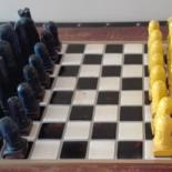 Artisanat intitulée "" Jeu d'échecs "" par Riquet Faure, Œuvre d'art originale