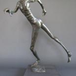 Sculpture titled "running (ms54)" by Richard Herr, Original Artwork, Metals