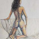 Dibujo titulada "nude girl" por Róbert Bánrévi, Obra de arte original, Lápiz