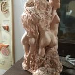 Sculpture intitulée "Les trois nymphes" par Robert Chausse, Œuvre d'art originale, Argile