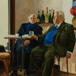 Painting titled "al-caffe.jpg" by Roberto Carradori, Original Artwork