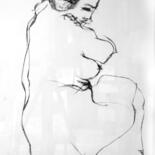 Dibujo titulada "Dessin de nu" por Roberto Tagliazucchi, Obra de arte original