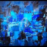 Painting titled "Blue Night 70x100cm" by Weigand, Original Artwork