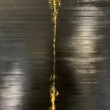 Schilderij getiteld "Dirty Gold Out Of A…" door Ronan Martin, Origineel Kunstwerk, pigmenten Gemonteerd op Frame voor houten…