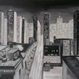 Pittura intitolato "new-york" da Dominique Rondeau, Opera d'arte originale
