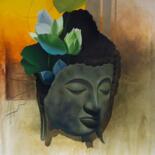 Painting titled "Buddha series ( 3)" by Roni Sarkar, Original Artwork, Acrylic