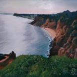 Картина под названием "берег португалии" - Olga Reshetnikova, Подлинное произведение искусства, Масло