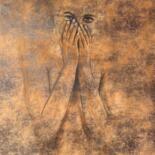 Schilderij getiteld "Apparition" door Rose Soria, Origineel Kunstwerk, Acryl Gemonteerd op Frame voor houten brancard