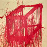 Pintura titulada "Simple red 14" por Rosi Roys, Obra de arte original, Acrílico