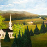 Peinture intitulée "Mountain View" par Roy Wrenn, Œuvre d'art originale, Acrylique
