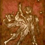 Painting titled "Rouge tango 1" by Marion Rudermann, Original Artwork