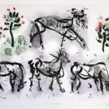 Εκτυπώσεις & Χαρακτικά με τίτλο "In the garden(cycle…" από Rudolf Suran, Αυθεντικά έργα τέχνης, Etching