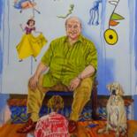 Painting titled ""GRANDFATHER´S STOR…" by Rui Carreira, Original Artwork, Oil Mounted on Wood Stretcher frame
