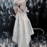 Painting titled "Artemis wearing Act…" by Rupert Cefai, Original Artwork, Oil Mounted on Wood Stretcher frame