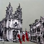 Drawing titled "San Bastjan 21.078" by Rupert Cefai, Original Artwork, Ink