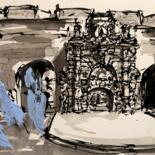 Drawing titled "st. helen's gate, c…" by Rupert Cefai, Original Artwork, Ink