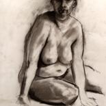 Drawing titled "sketch ¦ nude" by Rupert Cefai, Original Artwork, Charcoal