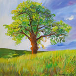 Painting titled "Tree 13 / Arbre 13" by Ruth Dubayová, Original Artwork, Oil