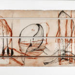 Printmaking titled "DRAKENSBURG I" by Jovhanna Rutvanowska, Original Artwork, Engraving Mounted on Wood Stretcher frame