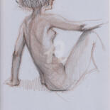 Drawing titled "Nued Erotic Art Lol…" by Samira Yanushkova, Original Artwork, Watercolor