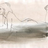 Drawing titled "Sensual Elegance" by Samira Yanushkova, Original Artwork, Pencil