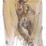 Рисунок под названием "Charm of Mystery" - Samira Yanushkova, Подлинное произведение искусства, Акварель