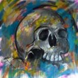 Peinture intitulée "Crâne n°2201" par Saname, Œuvre d'art originale, Acrylique
